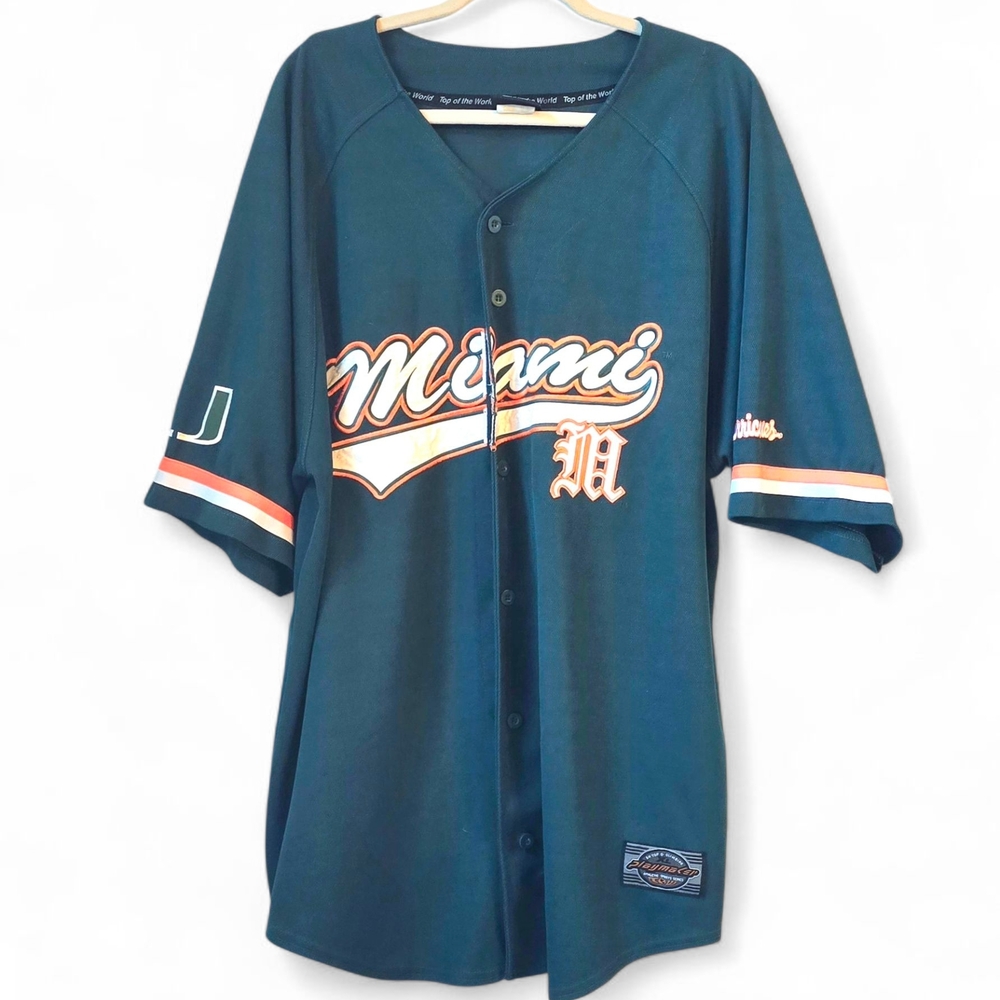 Miami Hurricanes Men's Green Athletic Jersey